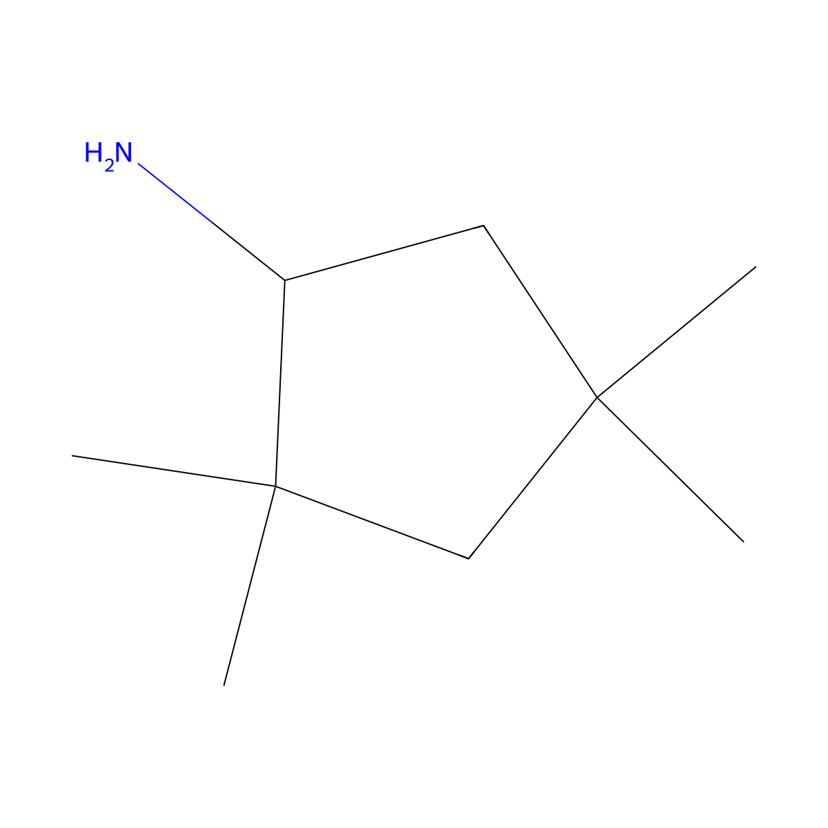 2,2,4,4-Tetramethylcyclopentanamine molecular structure, CAS 1092287-89-2