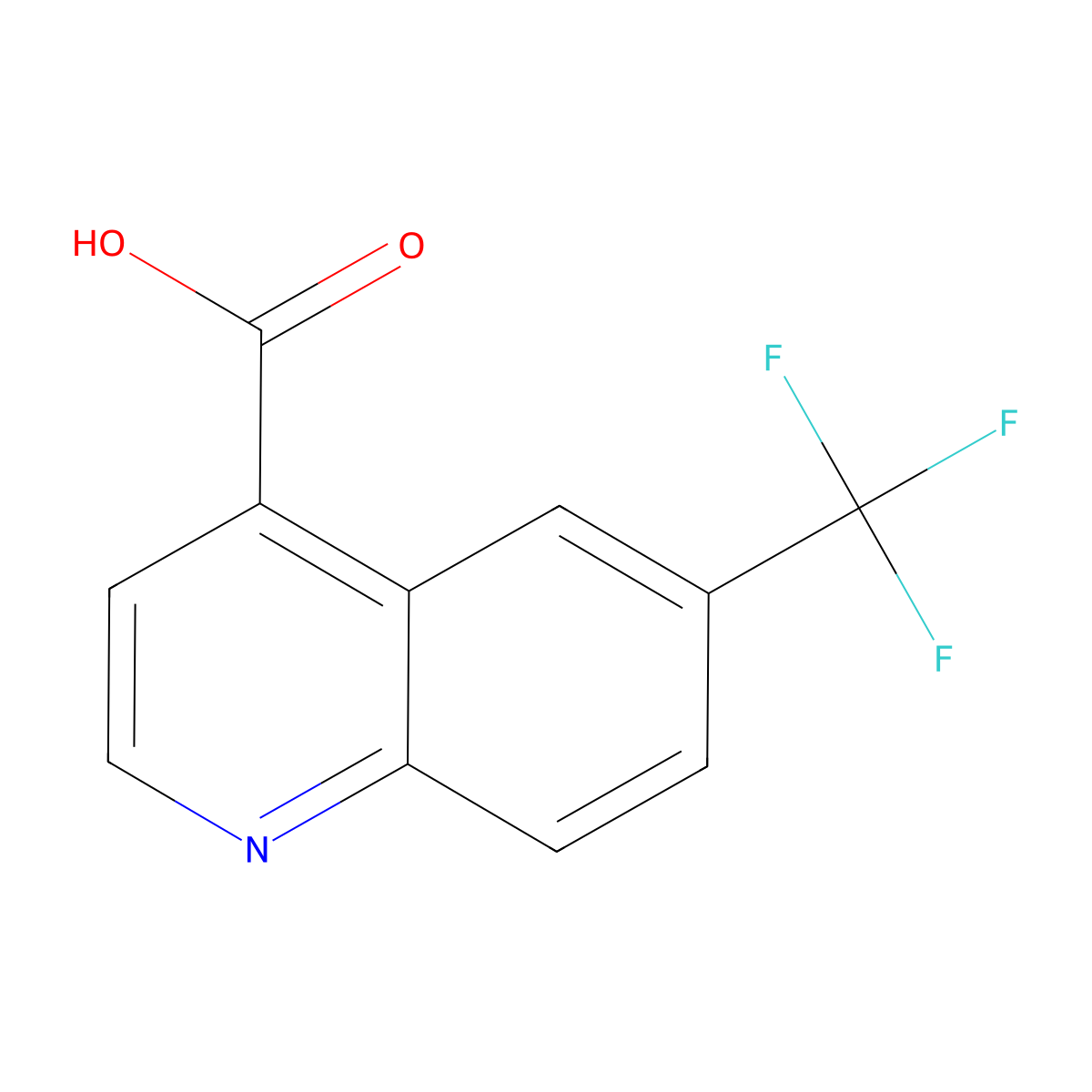 6-(Trifluoromethyl)quinoline-4-carboxylic acid molecular structure, CAS 1092288-36-2