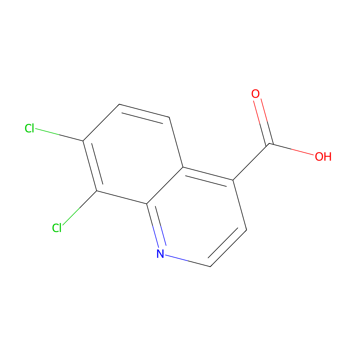 7,8-Dichloroquinoline-4-carboxylic acid molecular structure, CAS 1092288-40-8
