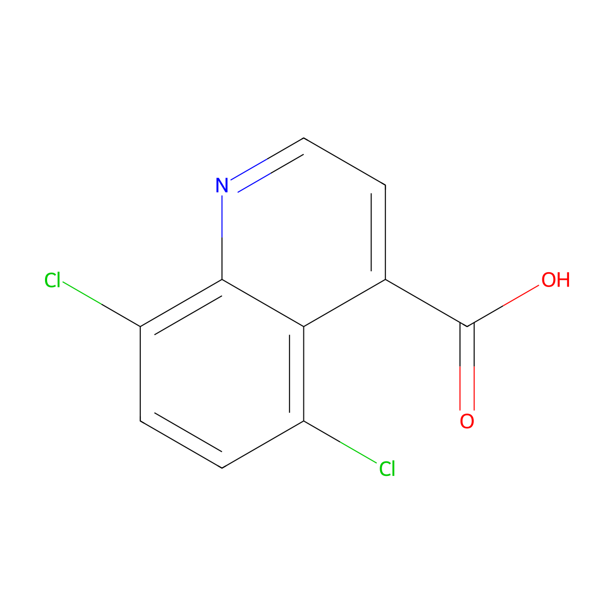 5,8-Dichloroquinoline-4-carboxylic acid molecular structure, CAS 1092288-44-2