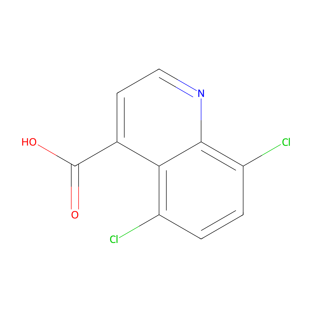 5,8-Dichloroquinoline-4-carboxylic acid molecular structure, CAS 1092288-44-2