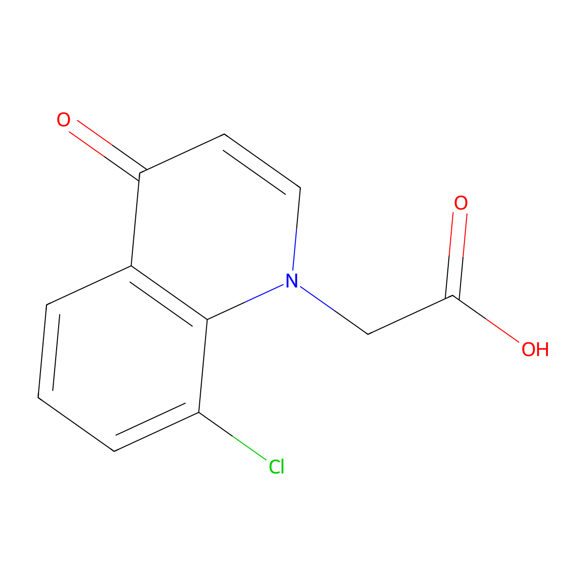 2-(8-Chloro-4-oxo-1,4-dihydroquinolin-1-yl)acetic acid molecular structure, CAS 1092288-62-4