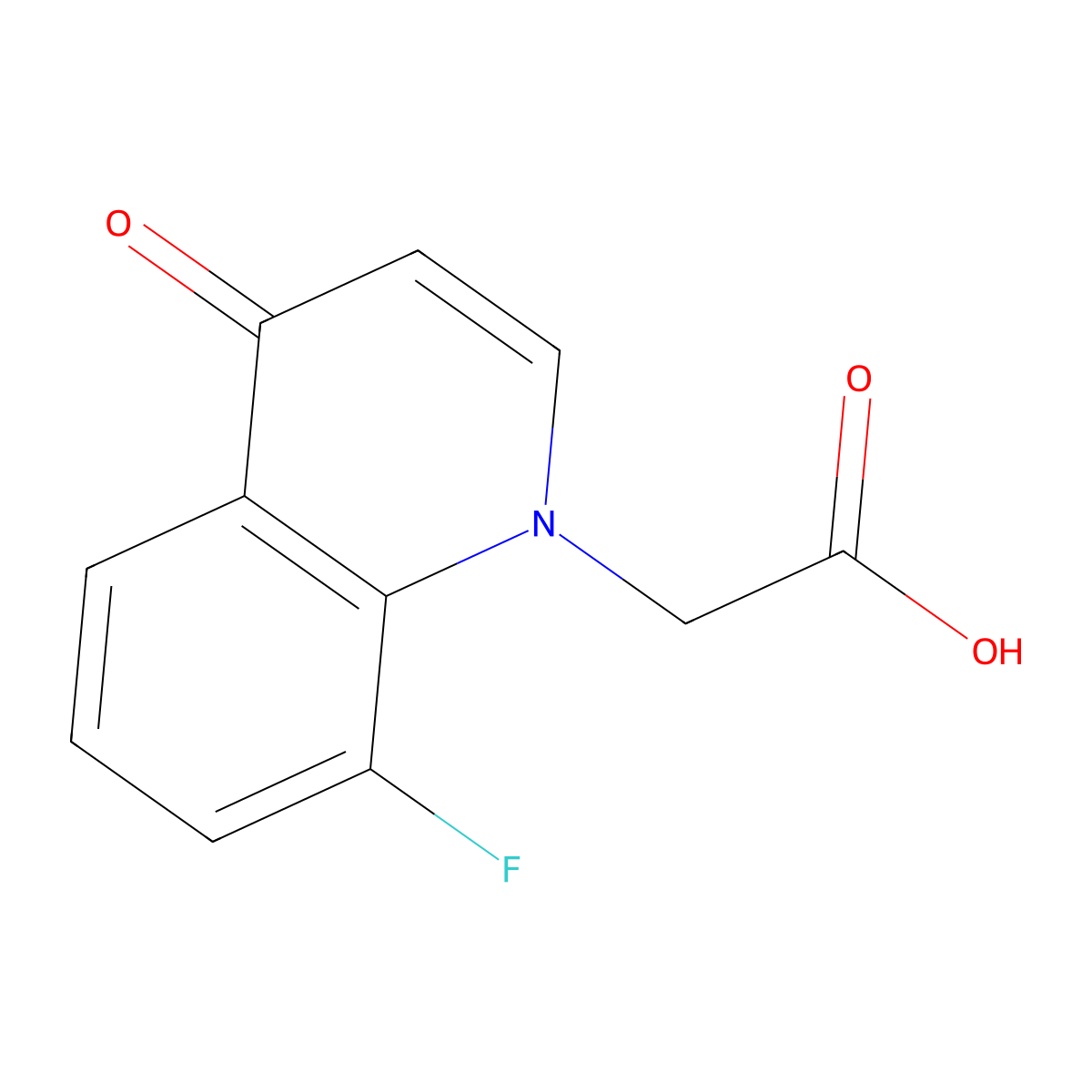 2-(8-fluoro-4-oxoquinolin-1(4H)-yl)acetic acid molecular structure, CAS 1092288-70-4
