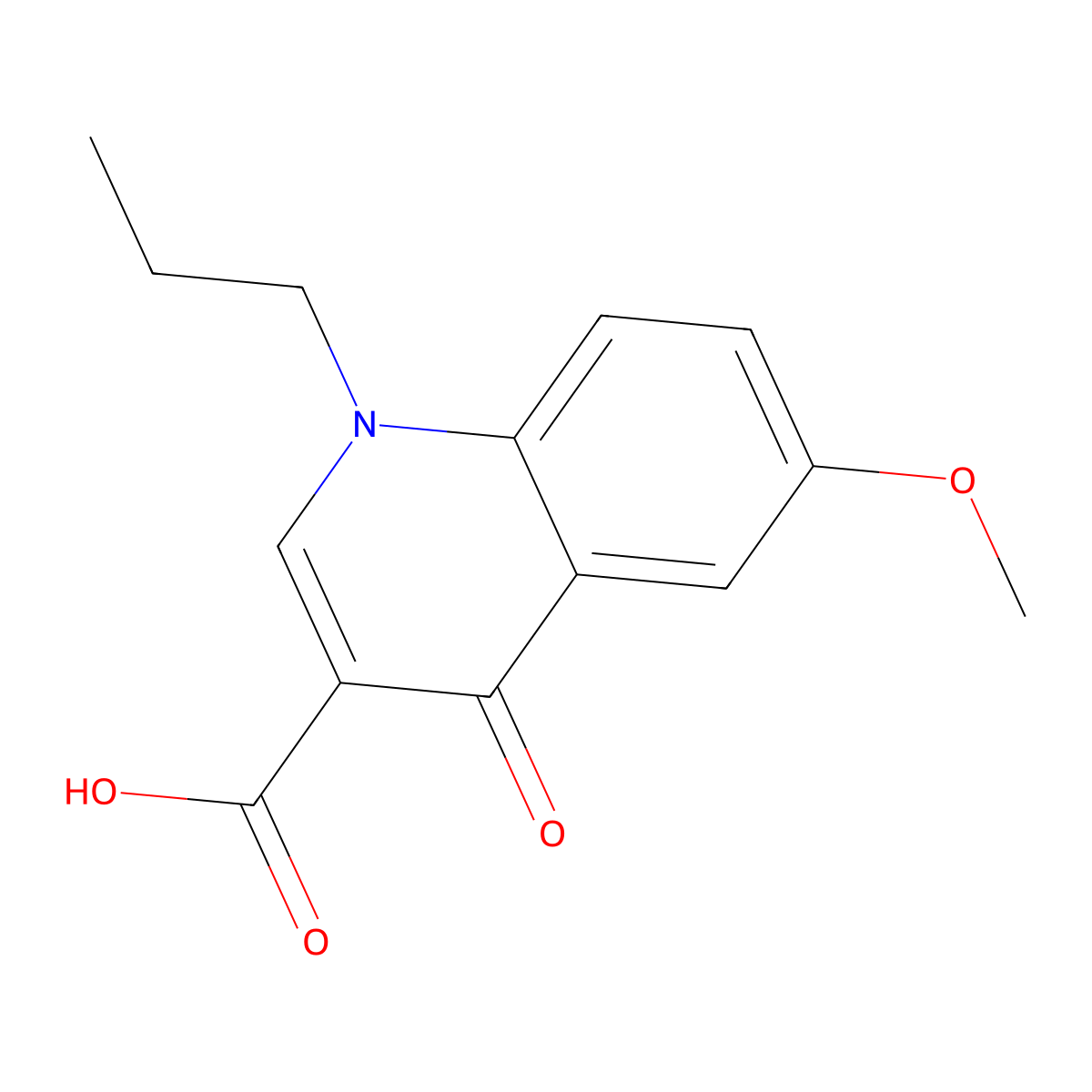 6-Methoxy-4-oxo-1-propyl-1,4-dihydroquinoline-3-carboxylic acid molecular structure, CAS 1092289-07-0