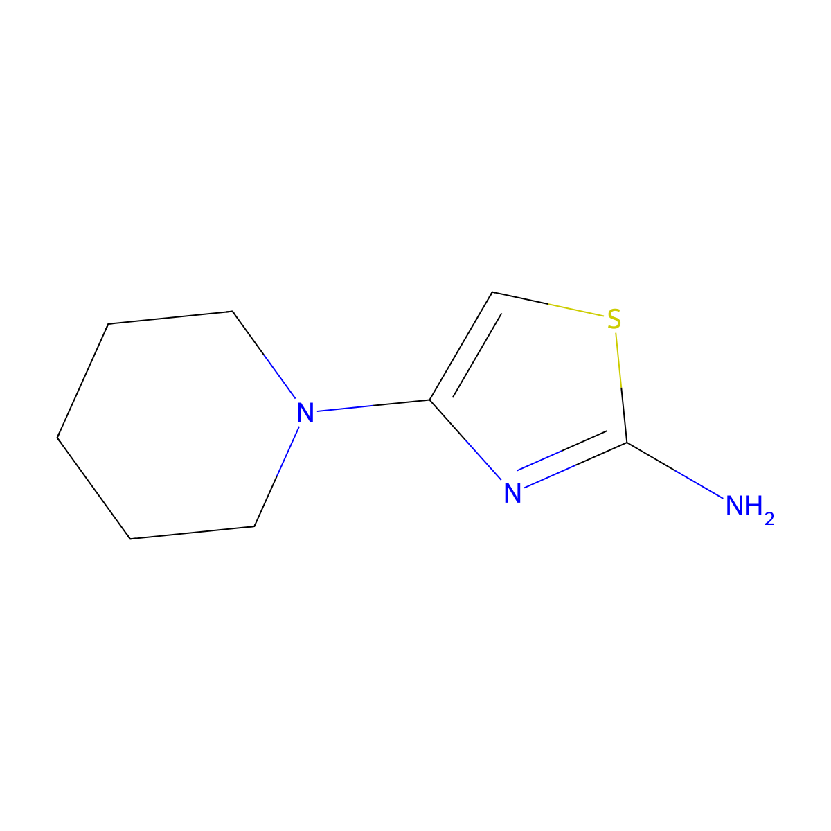 4-(Piperidin-1-yl)thiazol-2-amine molecular structure, CAS 1092289-19-4