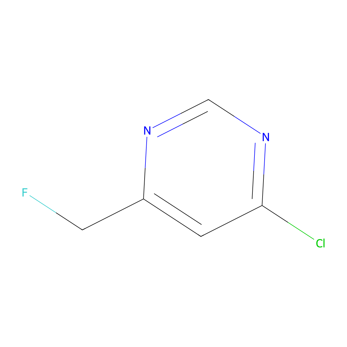 4-Chloro-6-(fluoromethyl)pyrimidine molecular structure, CAS 1092289-36-5