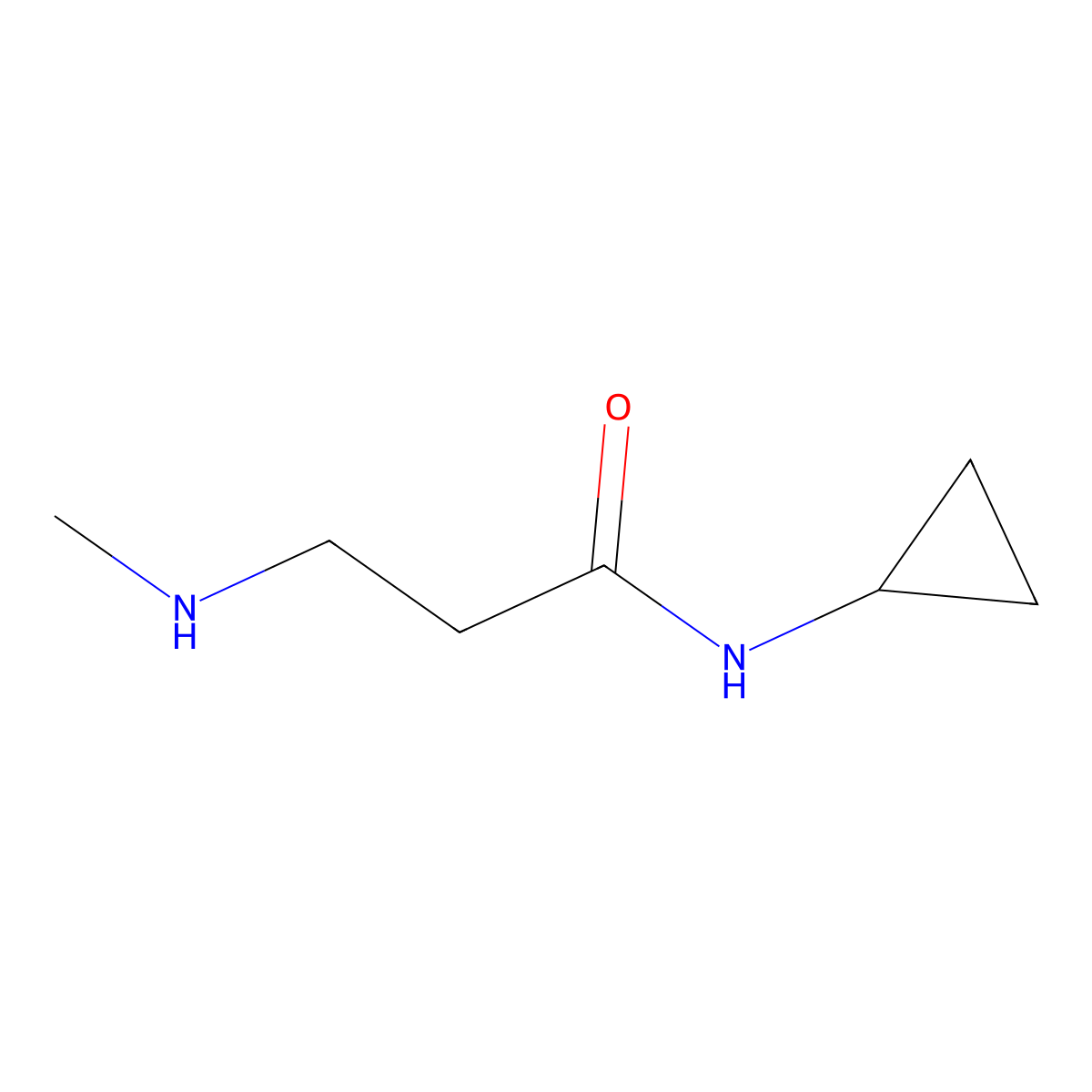 N-cyclopropyl-3-(methylamino)propanamide molecular structure, CAS 1092289-82-1
