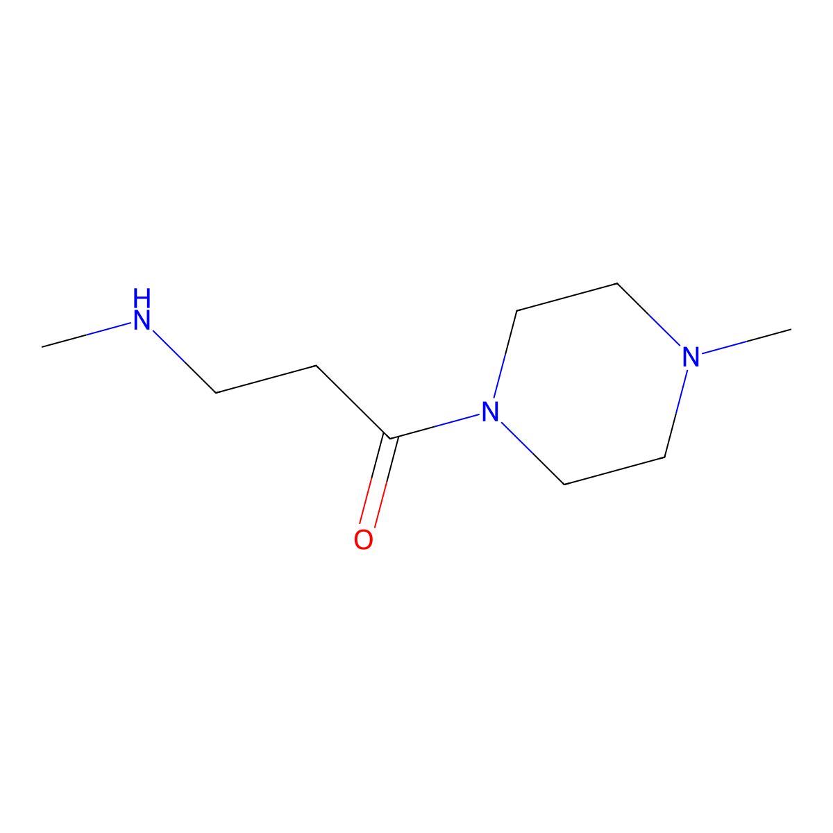 3-(Methylamino)-1-(4-methylpiperazin-1-yl)propan-1-one molecular structure, CAS 1092289-87-6