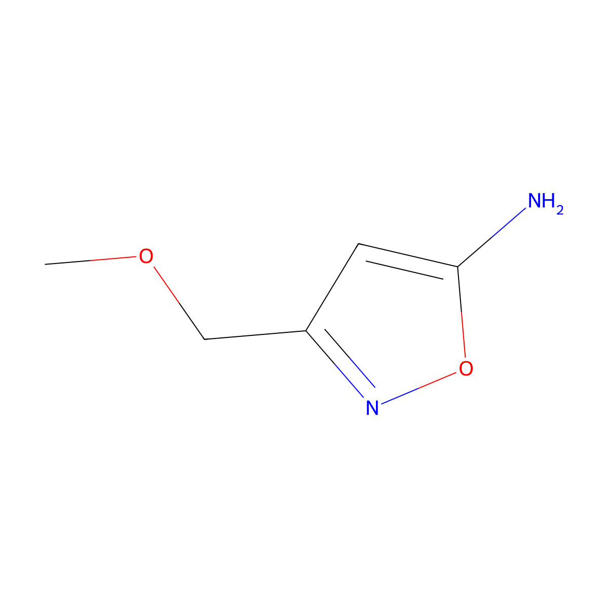 3-(Methoxymethyl)-1,2-oxazol-5-amine molecular structure, CAS 1092290-08-8