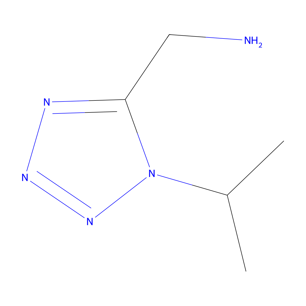 (1-Isopropyl-1H-tetrazol-5-yl)methanamine molecular structure, CAS 1092290-88-4