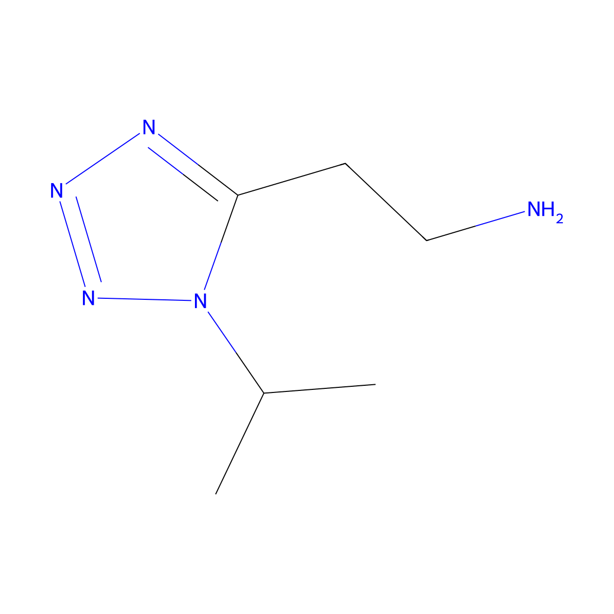2-[1-(propan-2-yl)-1H-1,2,3,4-tetrazol-5-yl]ethan-1-amine molecular structure, CAS 1092290-96-4