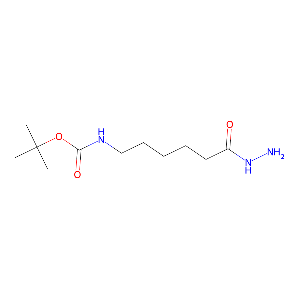 tert-butyl N-(5-(hydrazinecarbonyl)pentyl)carbamate molecular structure, CAS 1092291-07-0