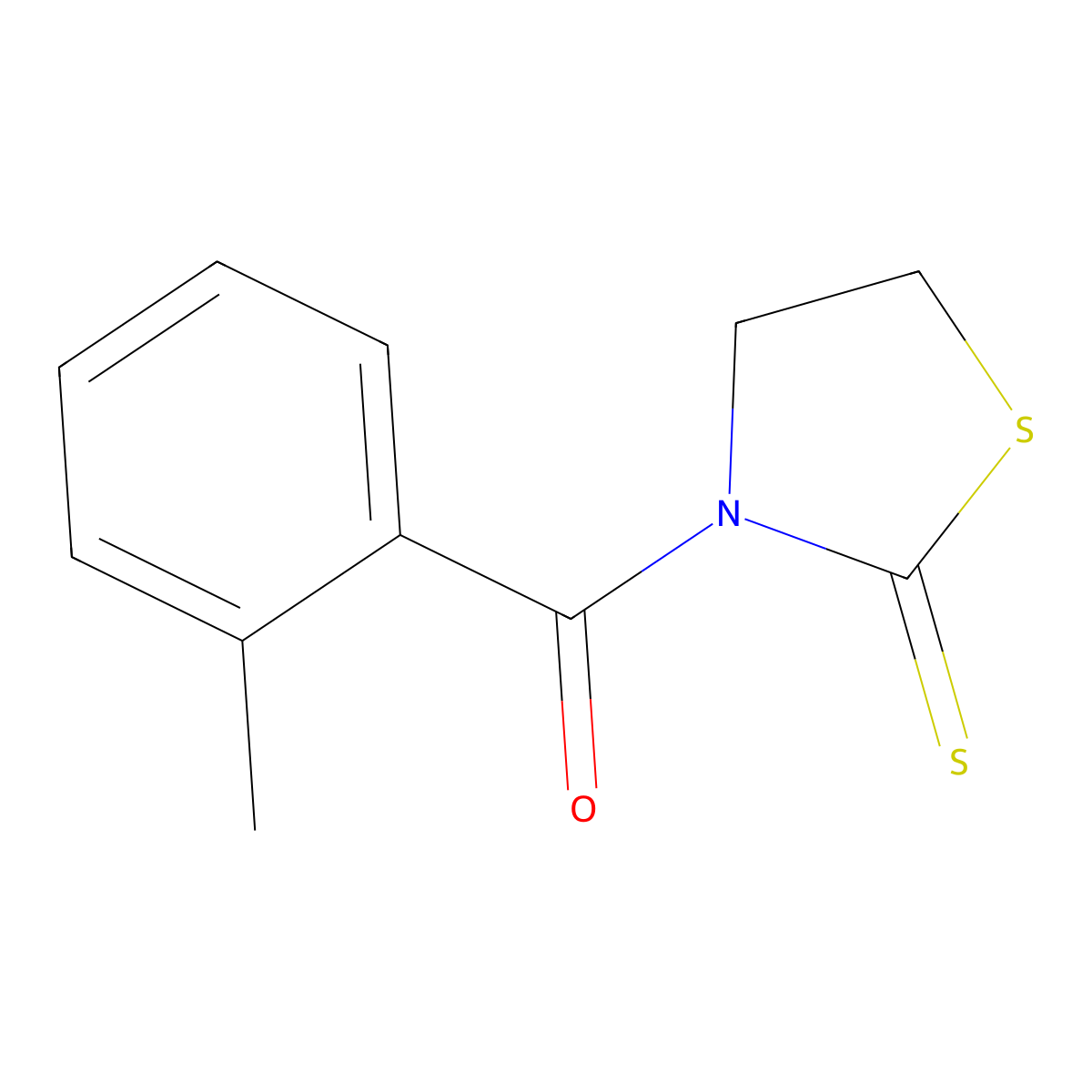 3-(2-Methylbenzoyl)-1,3-thiazolidine-2-thione molecular structure, CAS 1092291-11-6