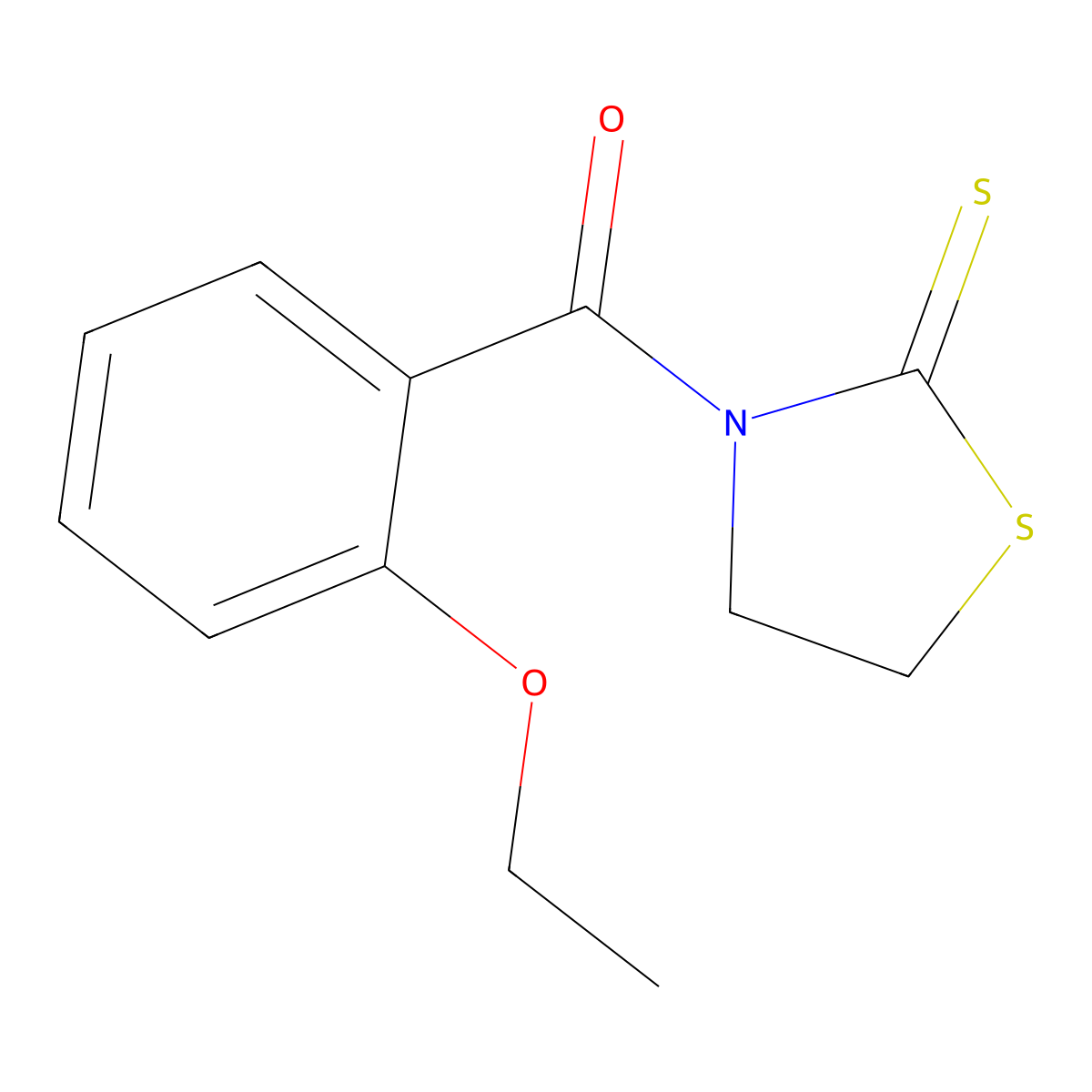 3-(2-Ethoxybenzoyl)-1,3-thiazolidine-2-thione molecular structure, CAS 1092291-15-0