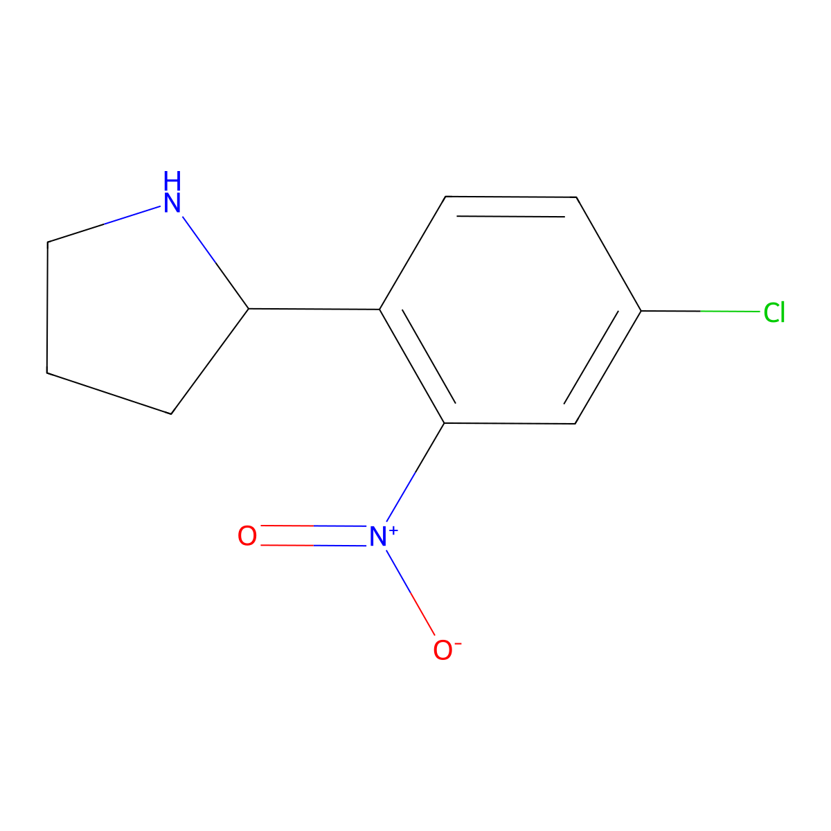 2-(4-Chloro-2-nitrophenyl)pyrrolidine molecular structure, CAS 1092291-34-3