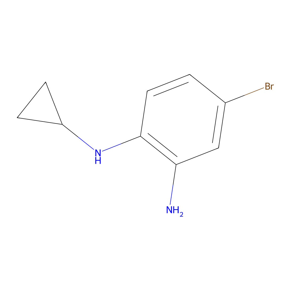 4-bromo-N1-cyclopropylbenzene-1,2-diamine molecular structure, CAS 1092291-41-2