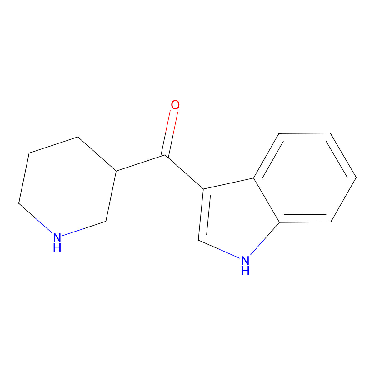 3-(piperidine-3-carbonyl)-1H-indole molecular structure, CAS 1092292-23-3