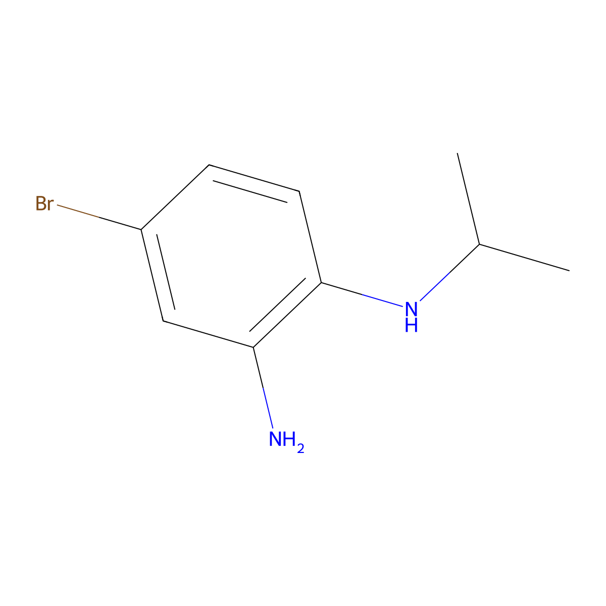 4-Bromo-1-N-isopropylbenzene-1,2-diamine molecular structure, CAS 1092292-39-1