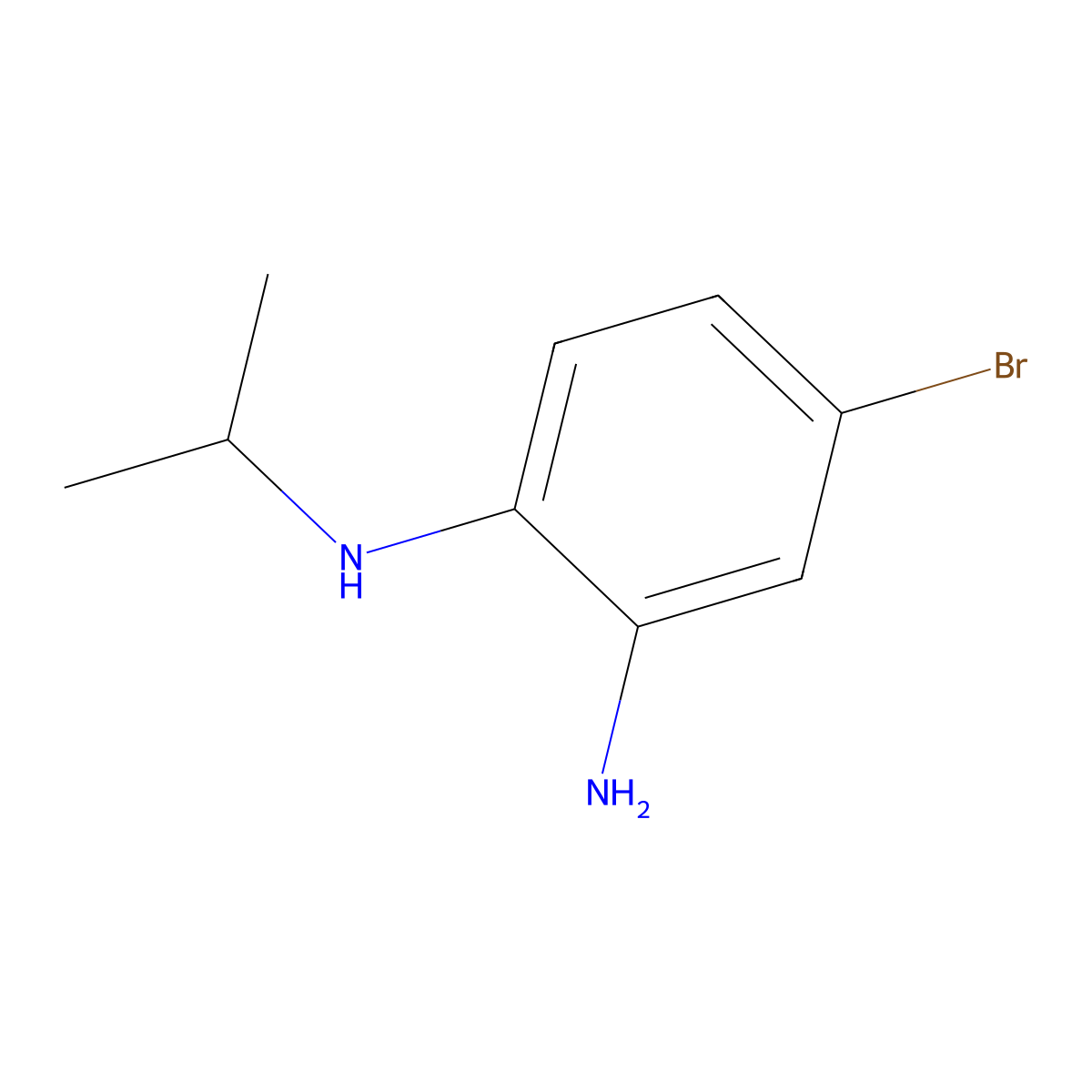 4-Bromo-1-N-isopropylbenzene-1,2-diamine molecular structure, CAS 1092292-39-1