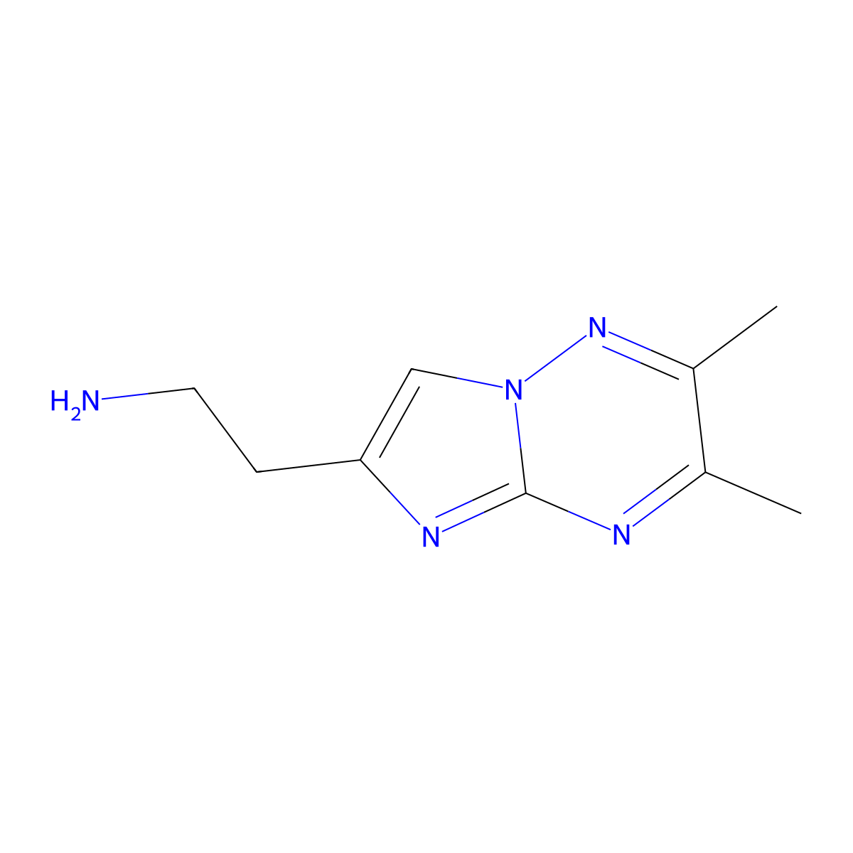 2-(2,3-Dimethylimidazo[1,2-b][1,2,4]triazin-6-yl)ethanamine molecular structure, CAS 1092292-64-2