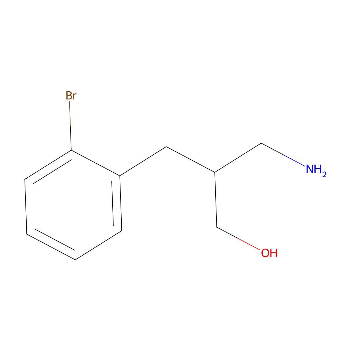 3-Amino-2-[(2-bromophenyl)methyl]propan-1-ol molecular structure, CAS 1092292-81-3