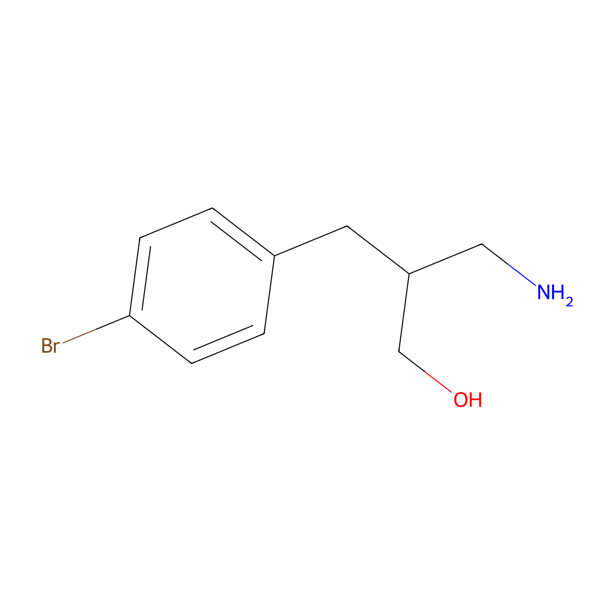 3-Amino-2-[(4-bromophenyl)methyl]propan-1-ol molecular structure, CAS 1092292-83-5