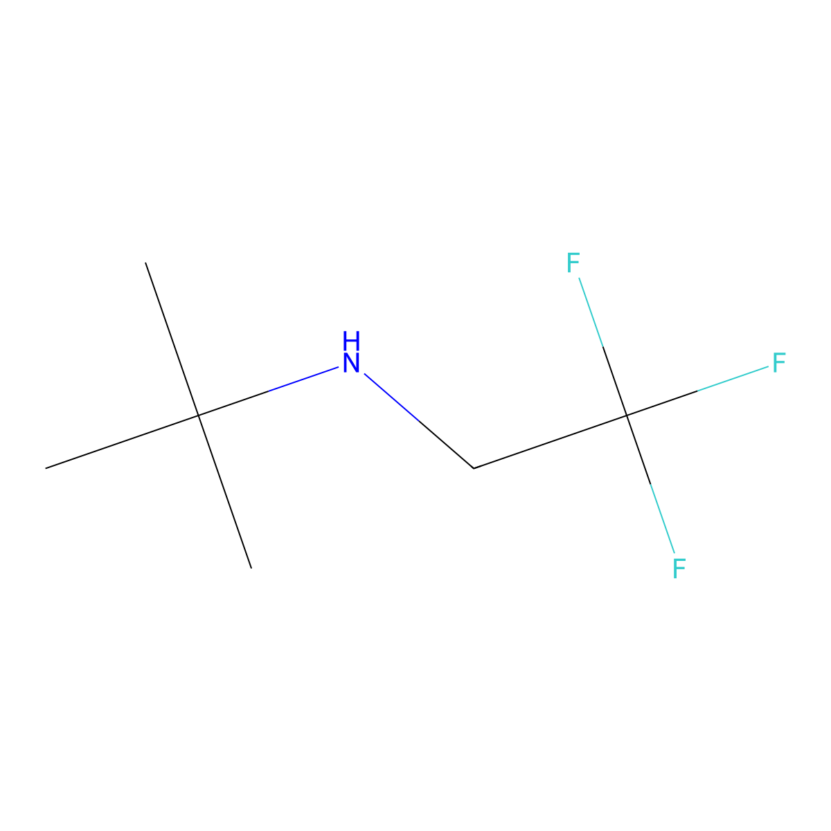 Tert-butyl(2,2,2-trifluoroethyl)amine molecular structure, CAS 1092294-10-4