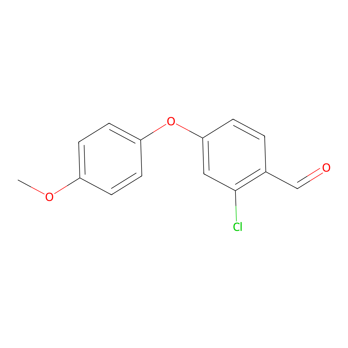 2-Chloro-4-(4-methoxyphenoxy)benzaldehyde molecular structure, CAS 1092294-34-2