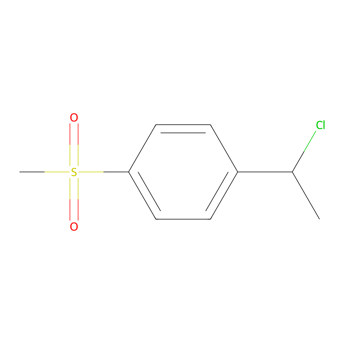 1-(1-Chloroethyl)-4-methanesulfonylbenzene molecular structure, CAS 1092294-36-4