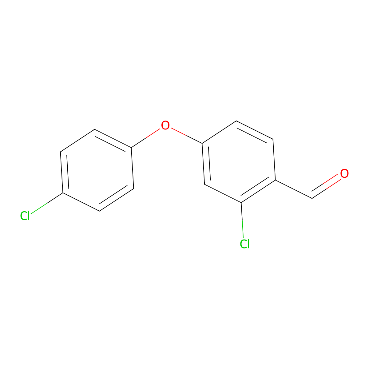2-Chloro-4-(4-chlorophenoxy)benzaldehyde molecular structure, CAS 1092294-42-2