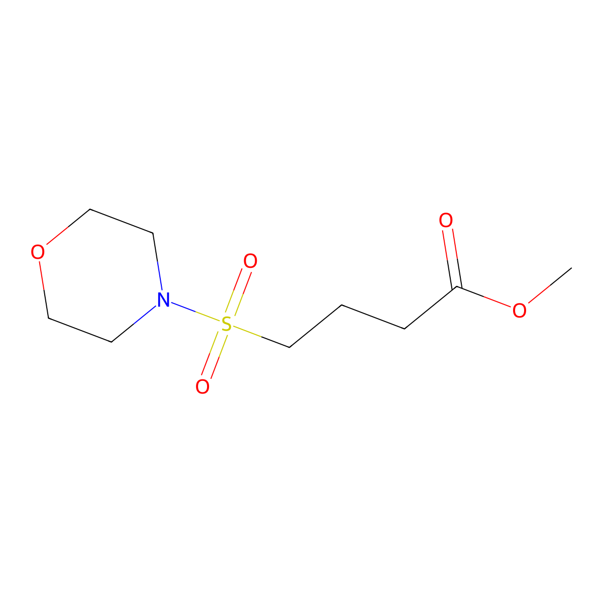 Methyl 4-(morpholine-4-sulfonyl)butanoate molecular structure, CAS 1092295-55-0