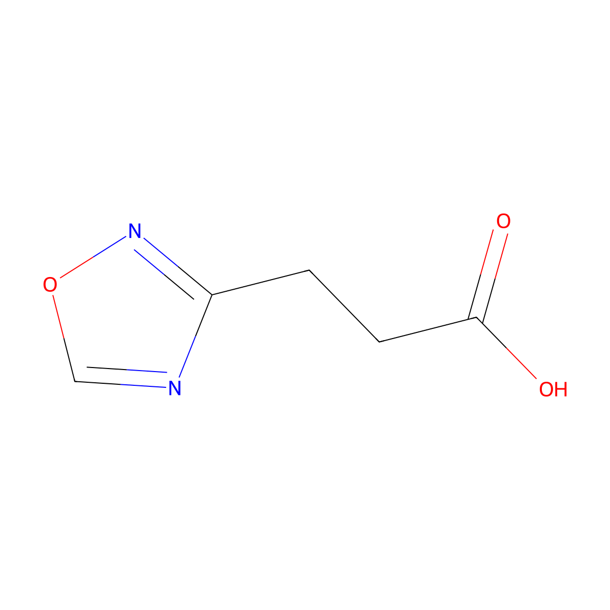 3-(1,2,4-Oxadiazol-3-yl)propanoic acid molecular structure, CAS 1092297-65-8