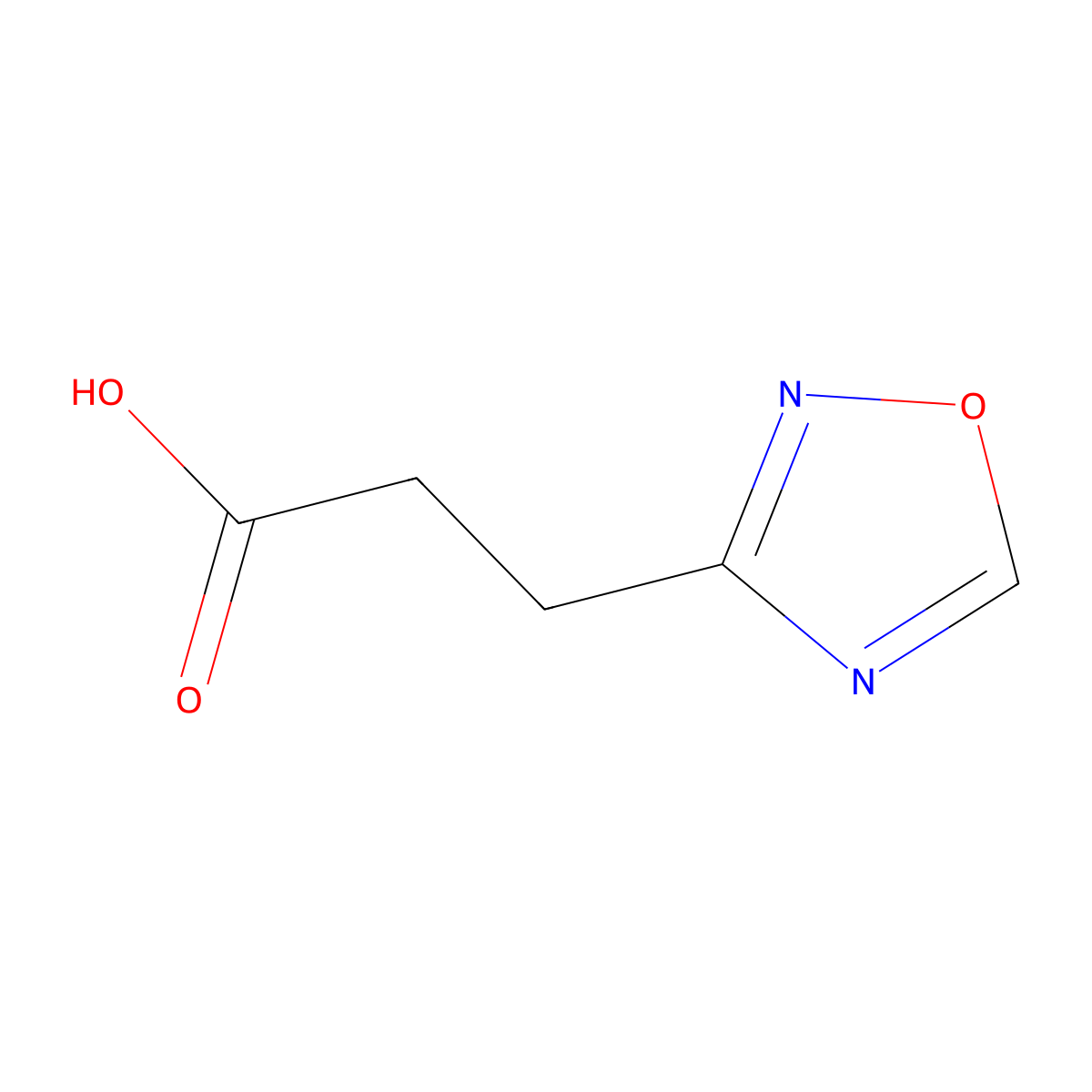 3-(1,2,4-Oxadiazol-3-yl)propanoic acid molecular structure, CAS 1092297-65-8