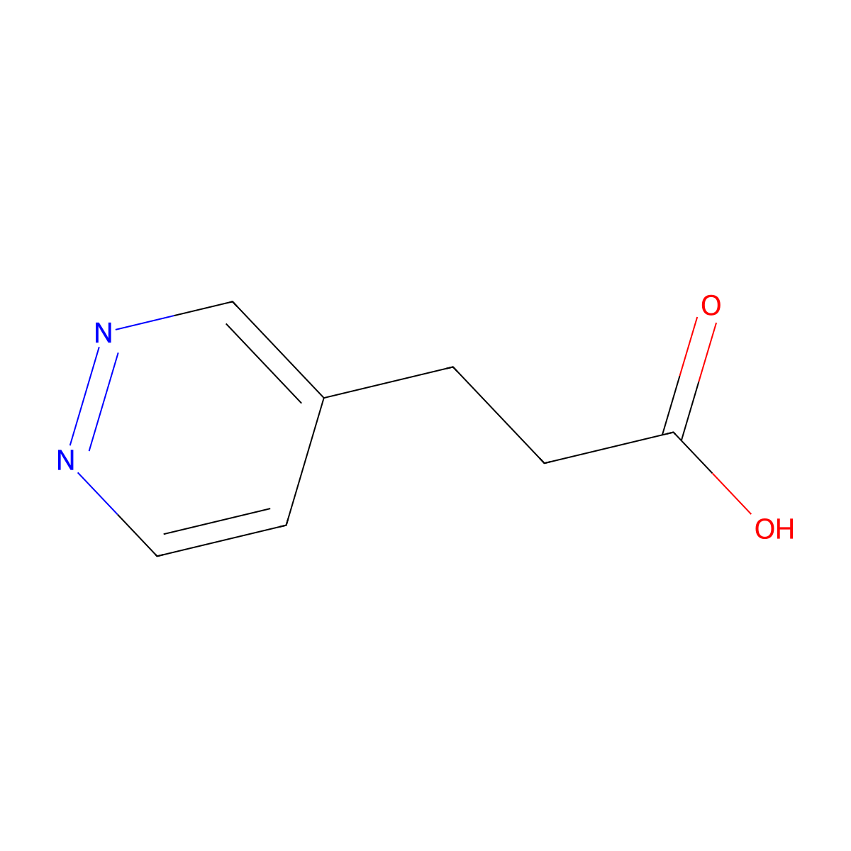 3-(Pyridazin-4-yl)propanoic acid molecular structure, CAS 1092297-70-5