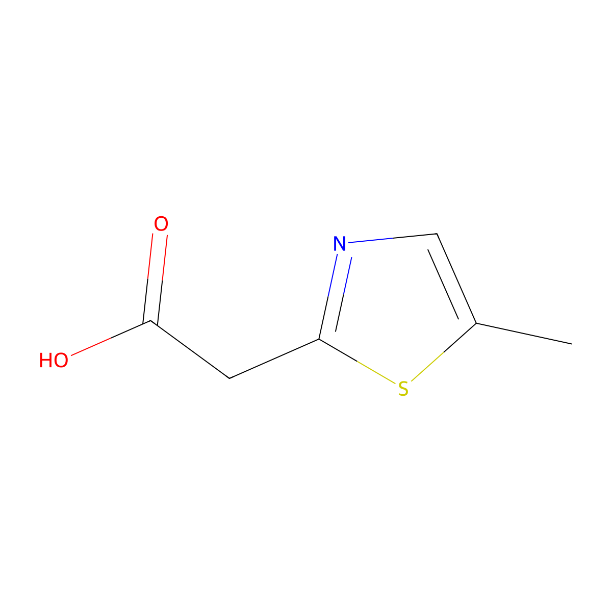 2-(5-Methylthiazol-2-yl)acetic acid molecular structure, CAS 1092297-79-4