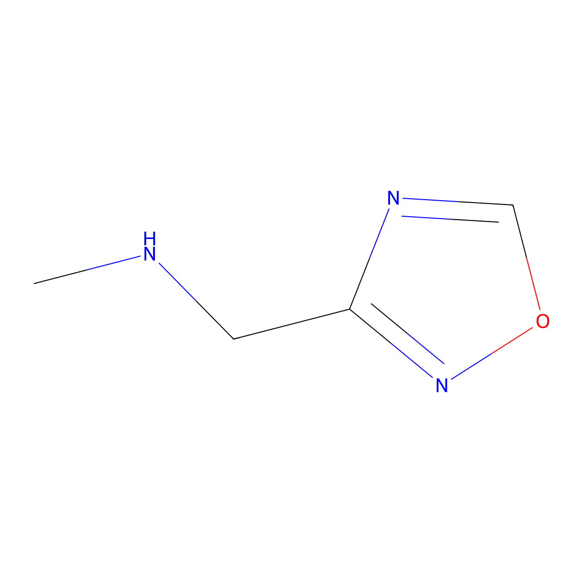 N-methyl-1-(1,2,4-oxadiazol-3-yl)methanamine molecular structure, CAS 1092297-83-0