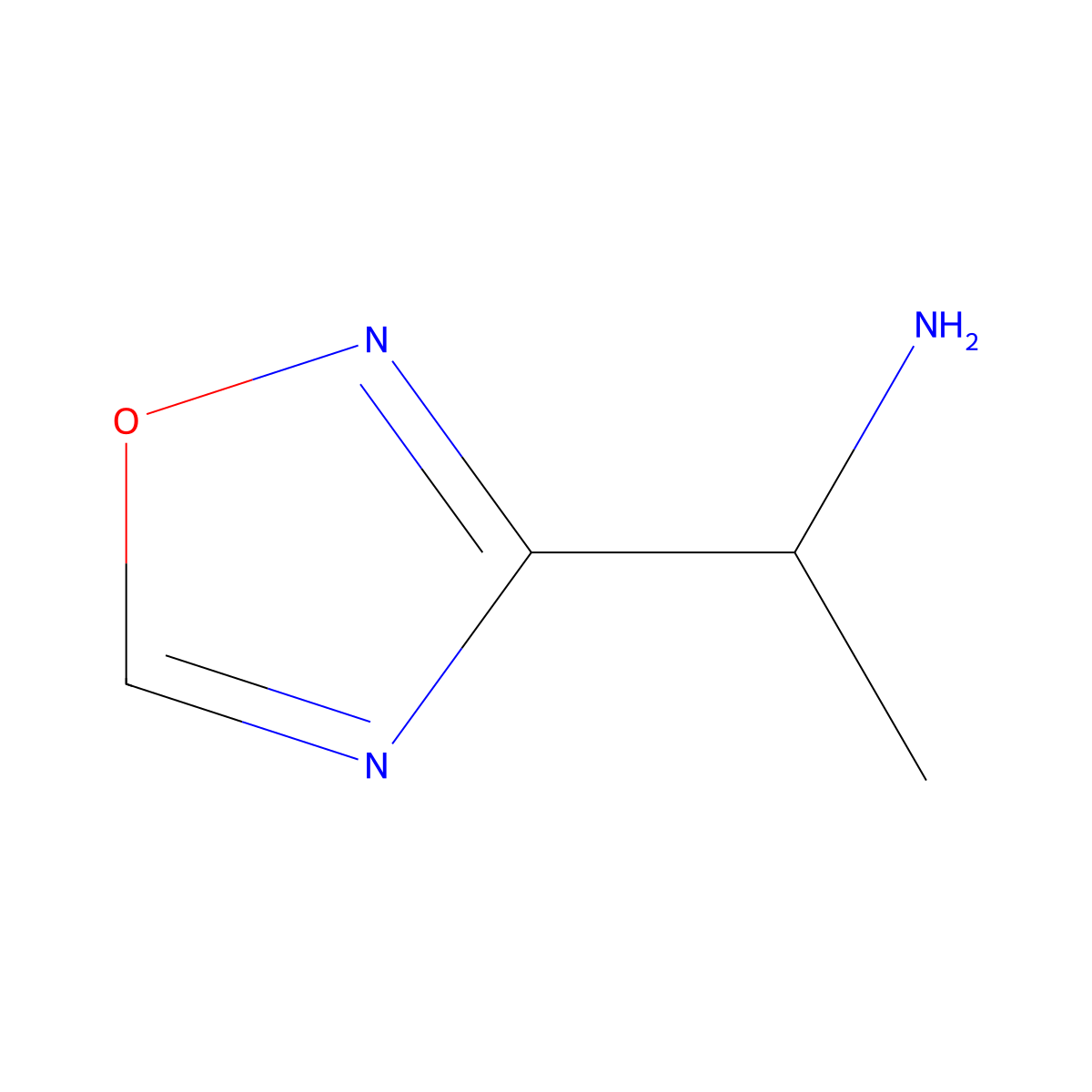 1-(1,2,4-Oxadiazol-3-yl)ethan-1-amine molecular structure, CAS 1092297-87-4
