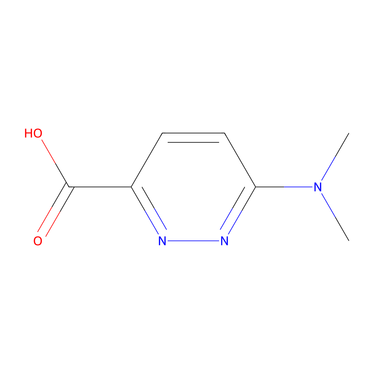 6-(Dimethylamino)-3-pyridazinecarboxylic acid molecular structure, CAS 1092297-91-0