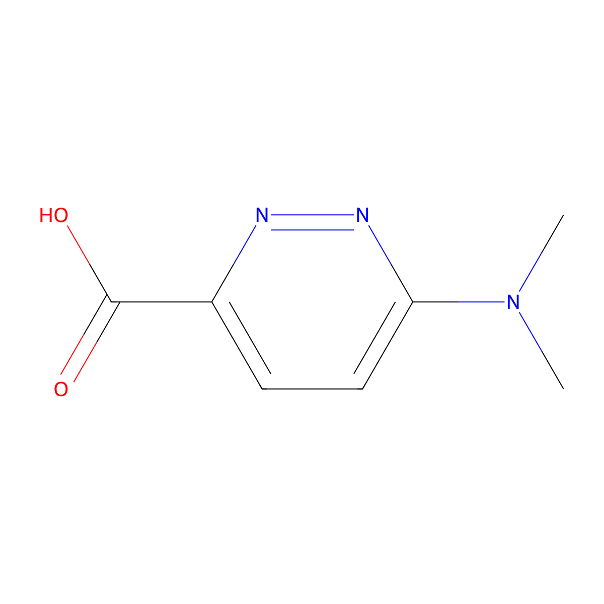6-(Dimethylamino)-3-pyridazinecarboxylic acid molecular structure, CAS 1092297-91-0