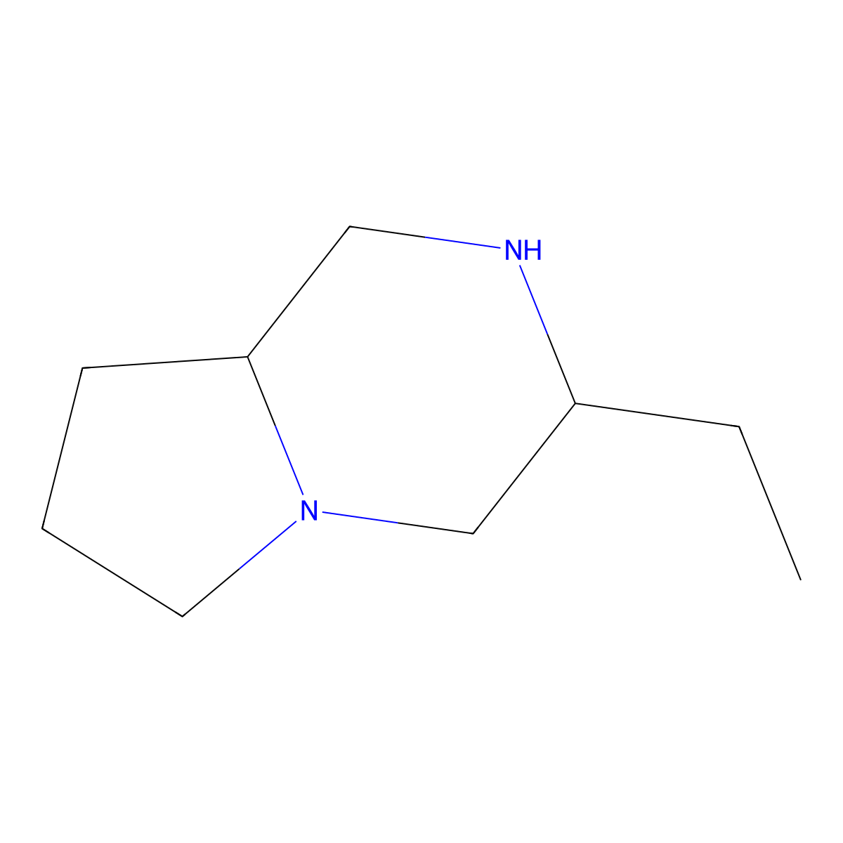 3-Ethyl-octahydropyrrolo[1,2-a]piperazine molecular structure, CAS 1092297-94-3