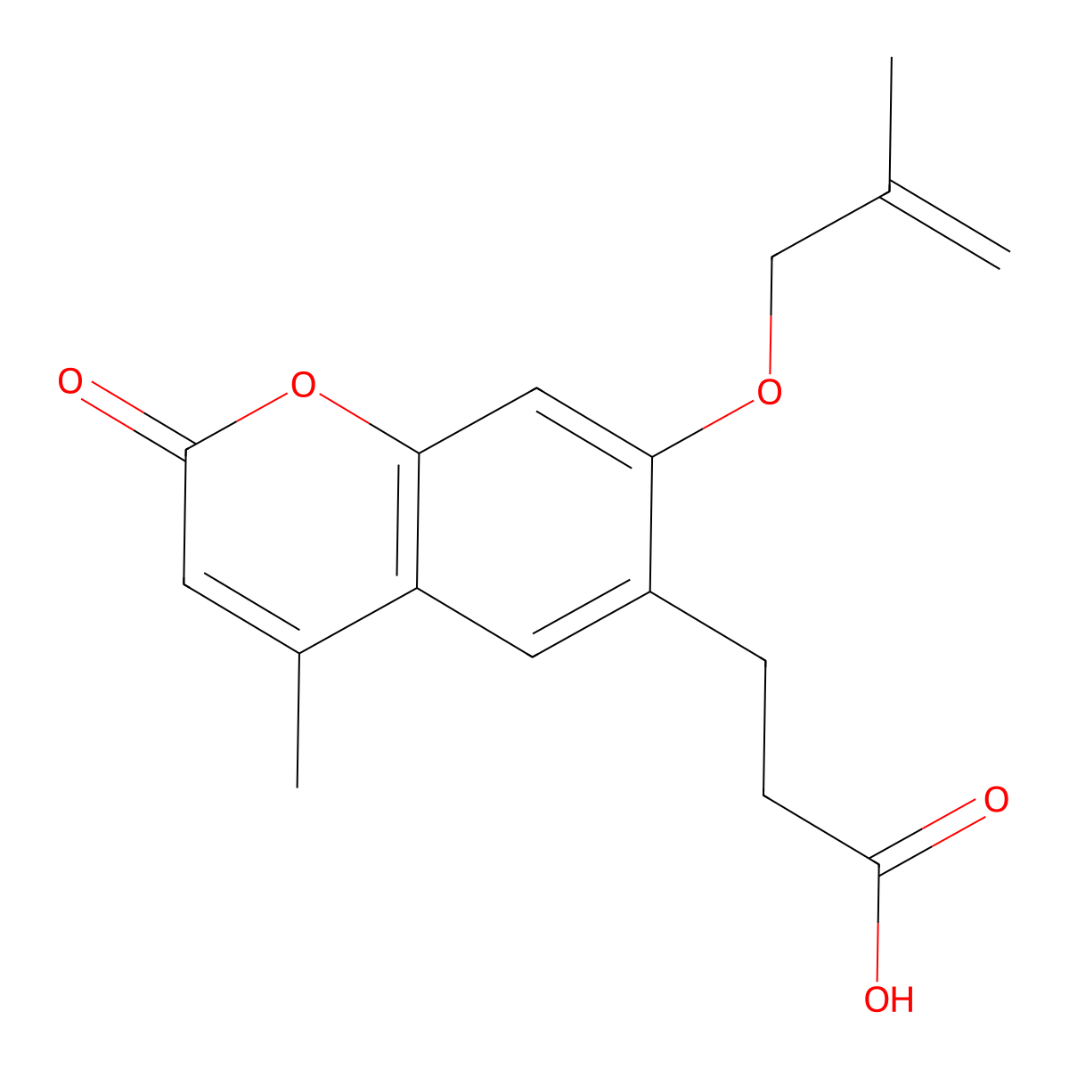 3-{4-methyl-7-[(2-methylprop-2-en-1-yl)oxy]-2-oxo-2H-chromen-6-yl}propanoic acid molecular structure, CAS 1092298-03-7