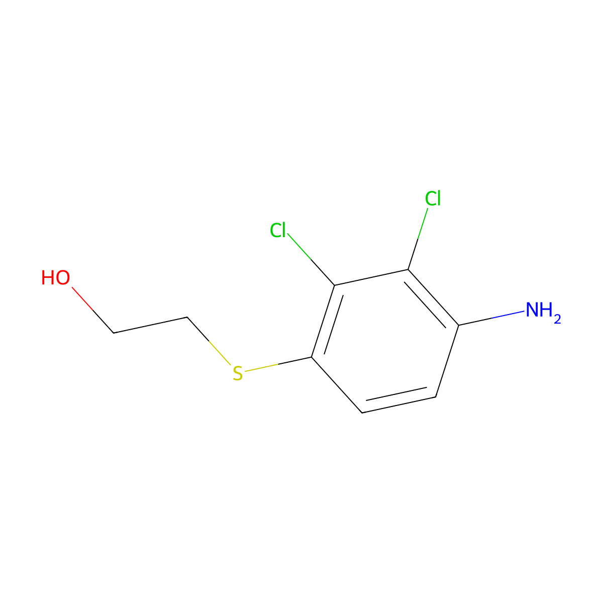2-((4-Amino-2,3-dichlorophenyl)thio)ethanol molecular structure, CAS 1092298-28-6