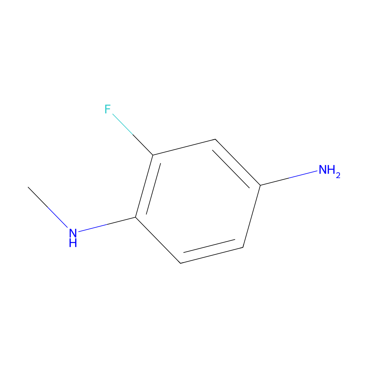 2-fluoro-N1-methylbenzene-1,4-diamine molecular structure, CAS 1092298-50-4