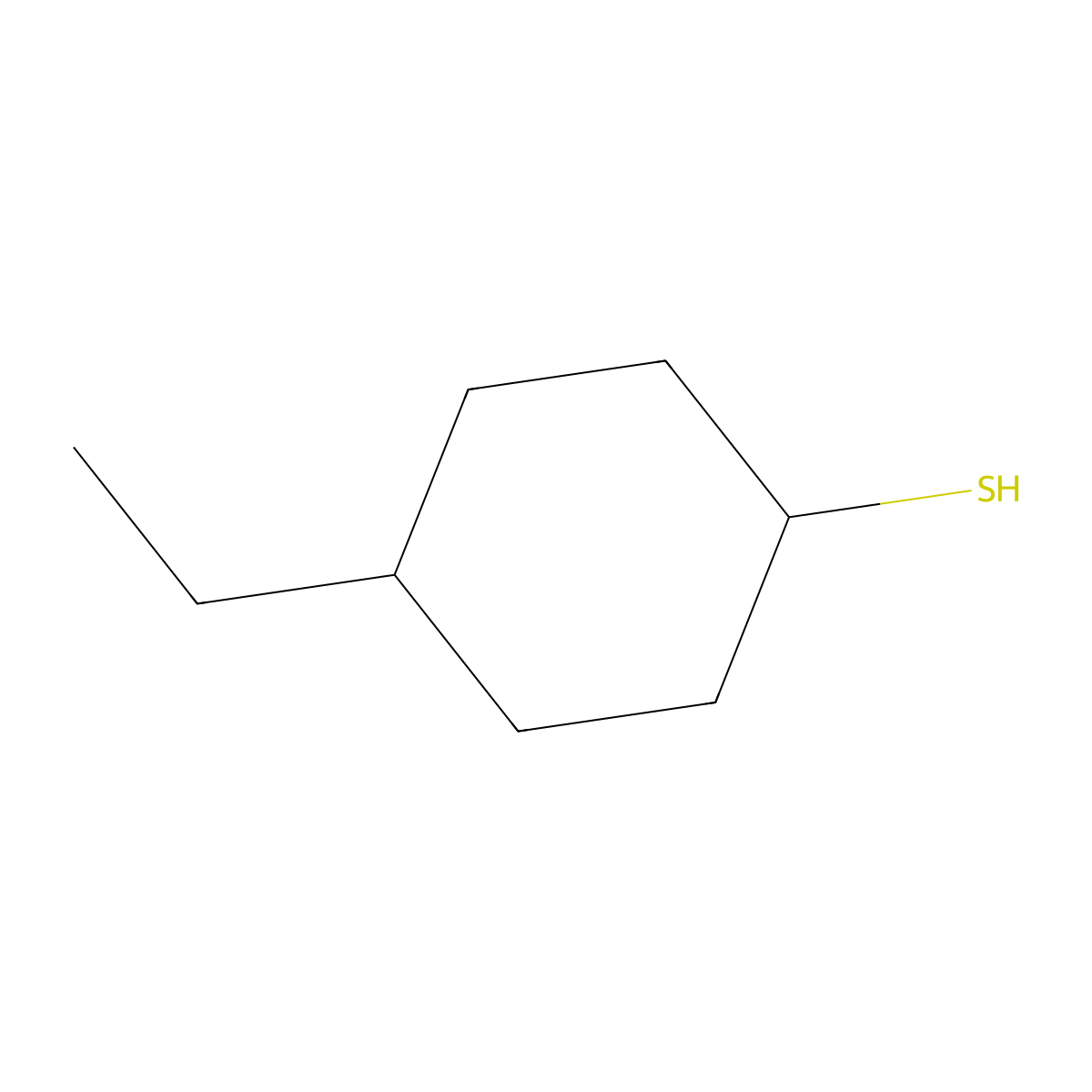 4-Ethylcyclohexane-1-thiol molecular structure, CAS 1092298-62-8