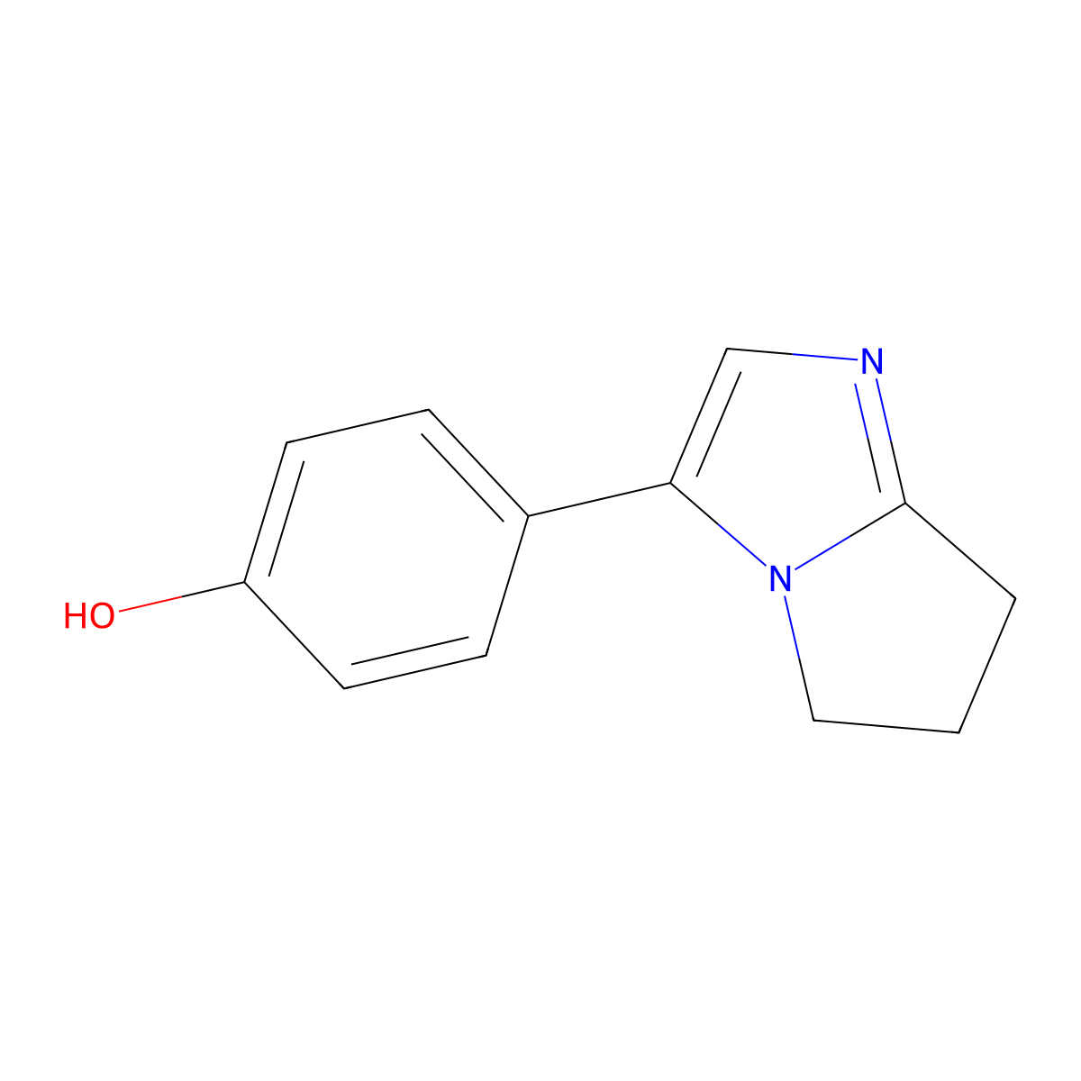 4-(6,7-Dihydro-5H-pyrrolo[1,2-a]imidazol-3-yl)phenol molecular structure, CAS 1092298-67-3