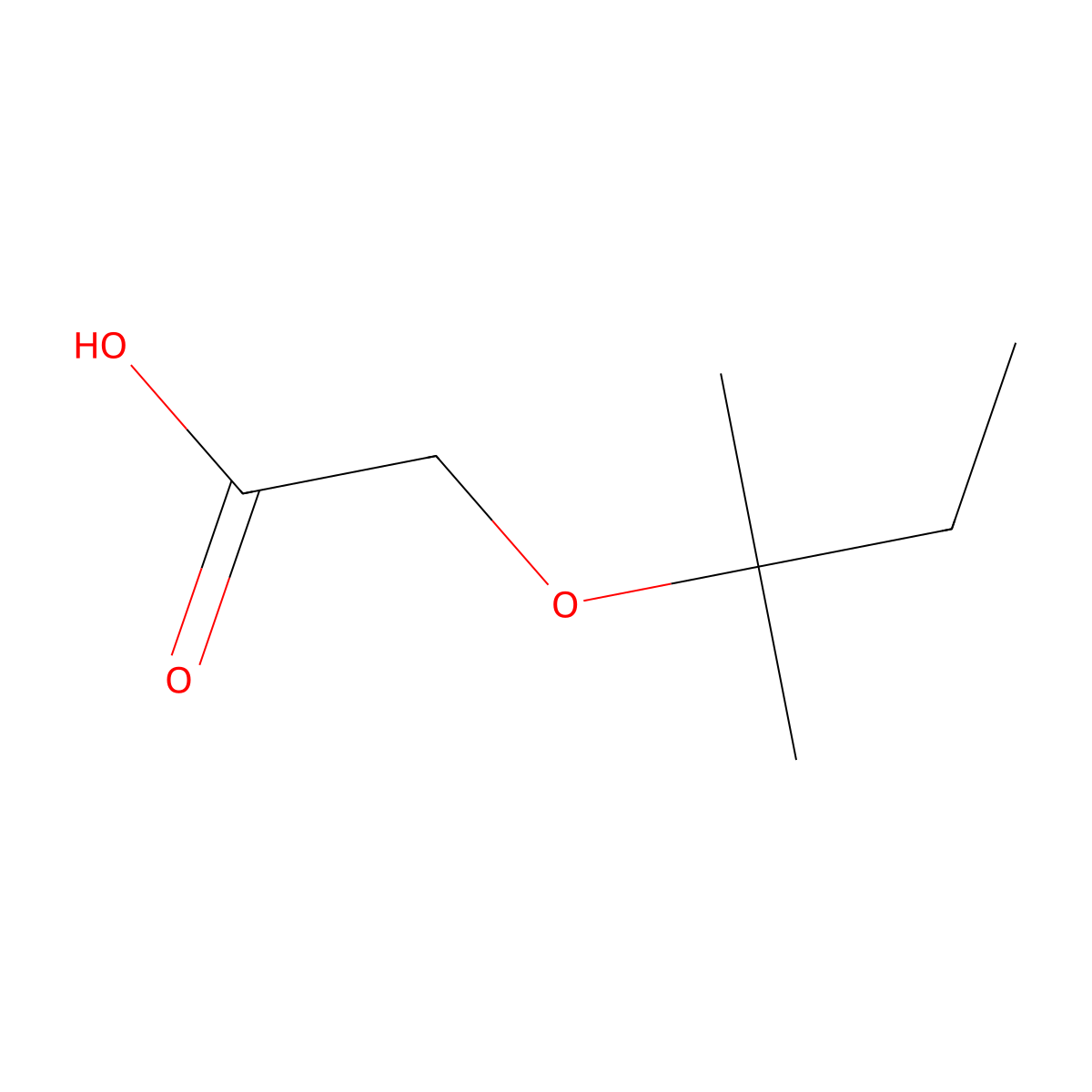 2-((2-Methylbutan-2-yl)oxy)acetic acid molecular structure, CAS 1092298-70-8