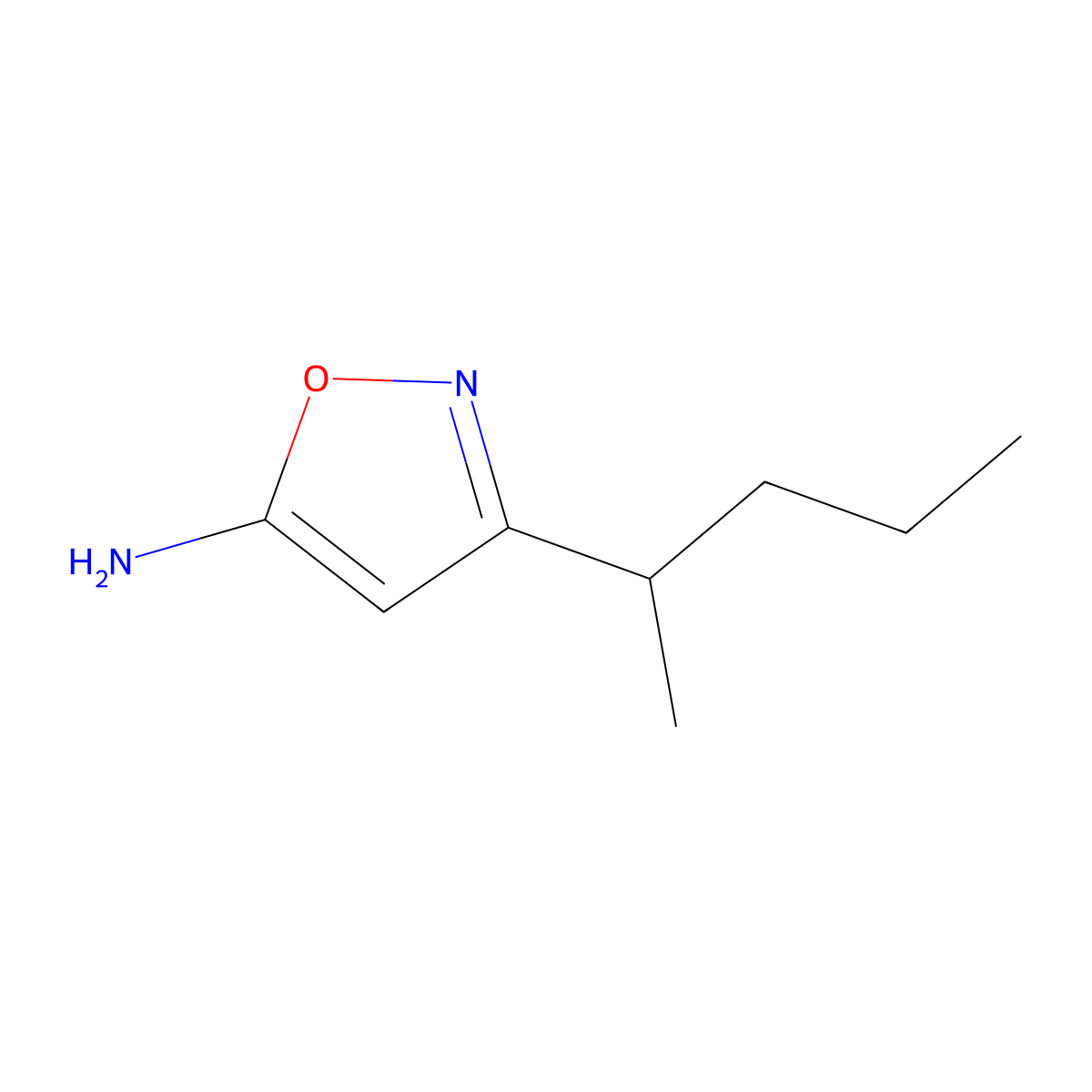 3-(Pentan-2-YL)-1,2-oxazol-5-amine molecular structure, CAS 1092298-90-2