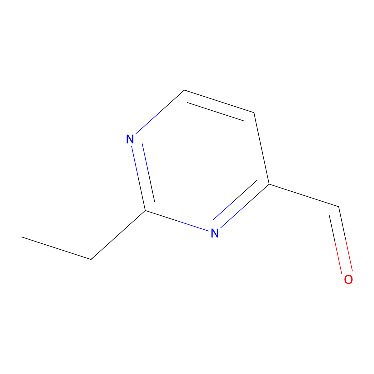 2-Ethyl-4-Pyrimidinecarbaldehyde molecular structure, CAS 1092299-36-9