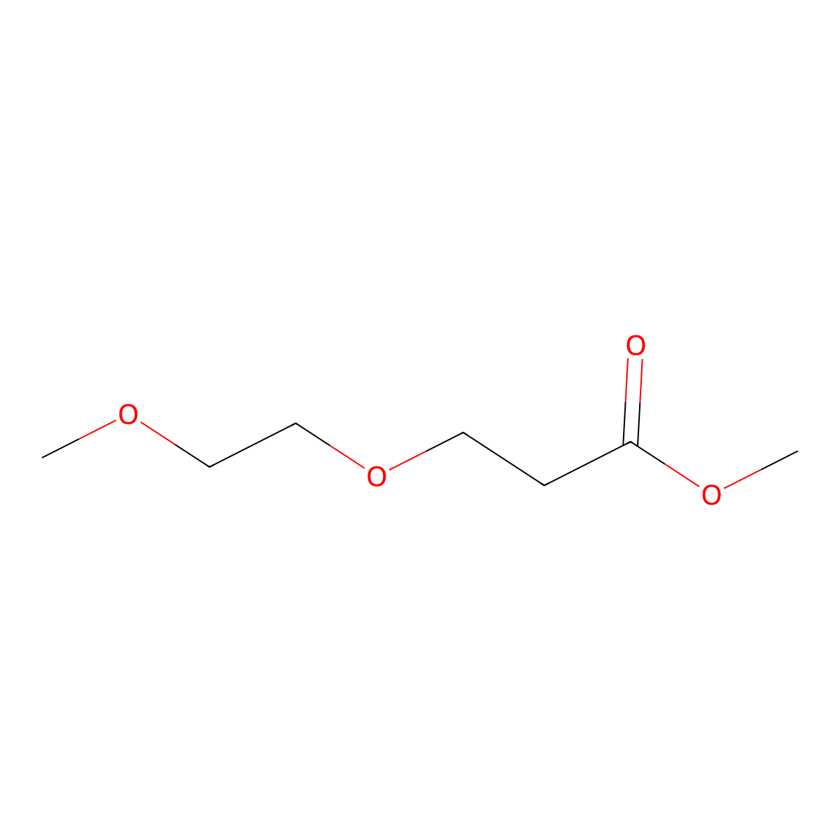 Methyl 3-(2-methoxyethoxy)propanoate molecular structure, CAS 1092299-69-8