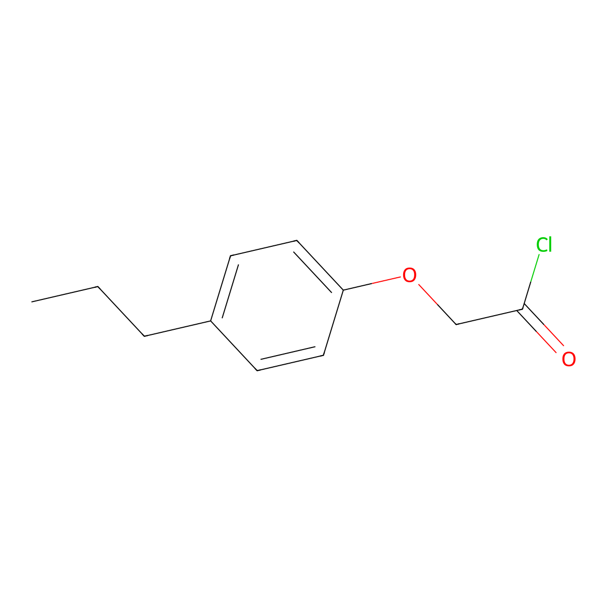 2-(4-Propylphenoxy)acetyl chloride molecular structure, CAS 1092299-88-1